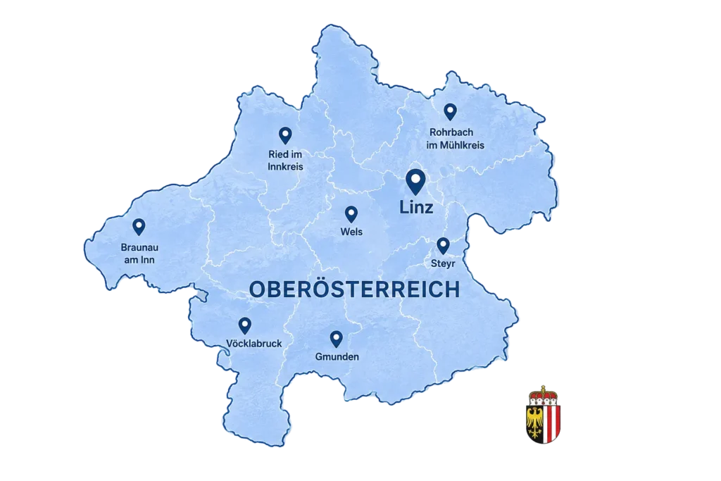 oberösterreich-map